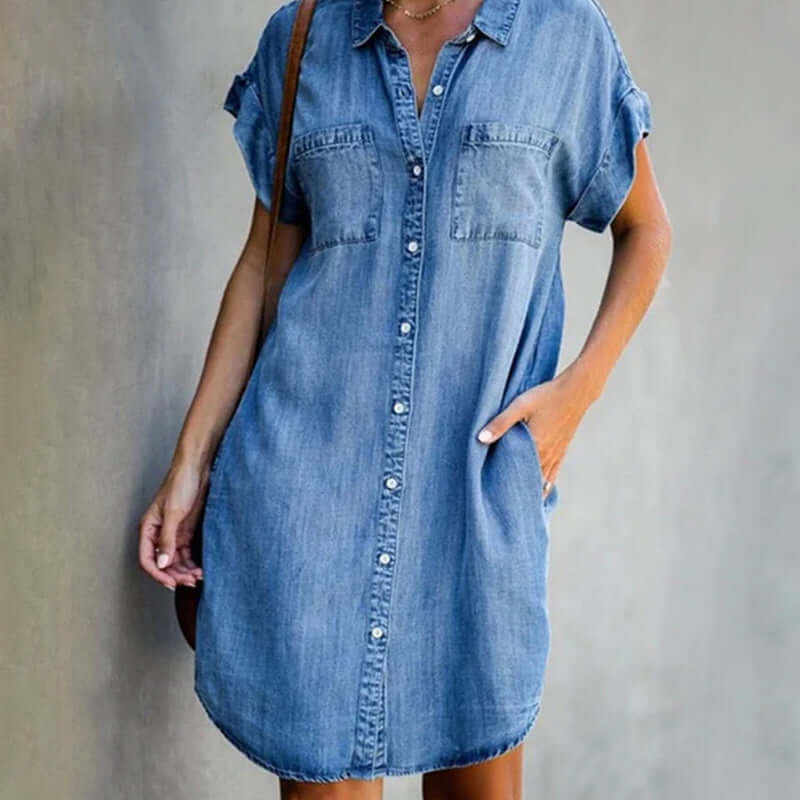 Clara – Lightweight Button-Up Shirt Dress