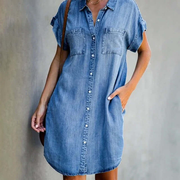 Clara – Lightweight Button-Up Shirt Dress