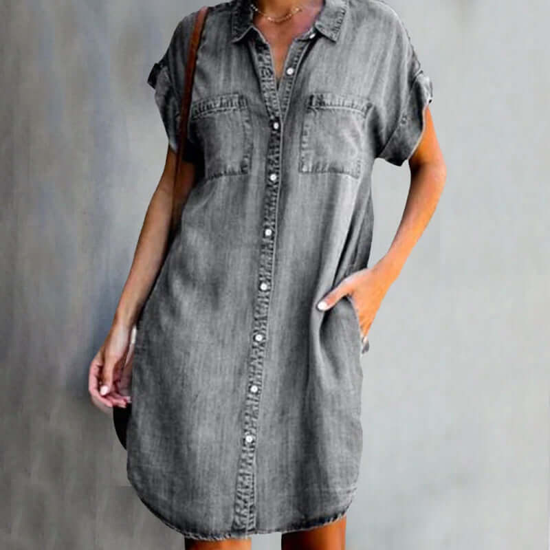 Clara – Lightweight Button-Up Shirt Dress