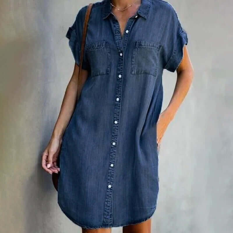 Clara – Lightweight Button-Up Shirt Dress