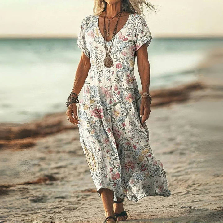 Benita – Vintage Floral Print Dress