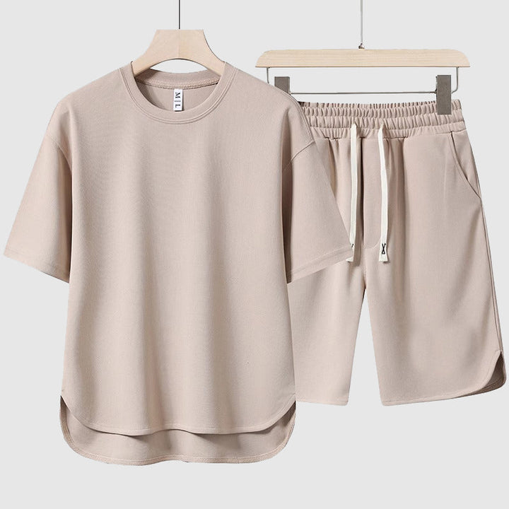 The Solaro – Oversized Knit Shirt & Shorts Duo