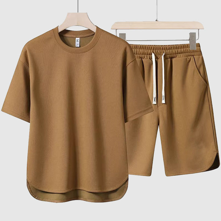 The Solaro – Oversized Knit Shirt & Shorts Duo