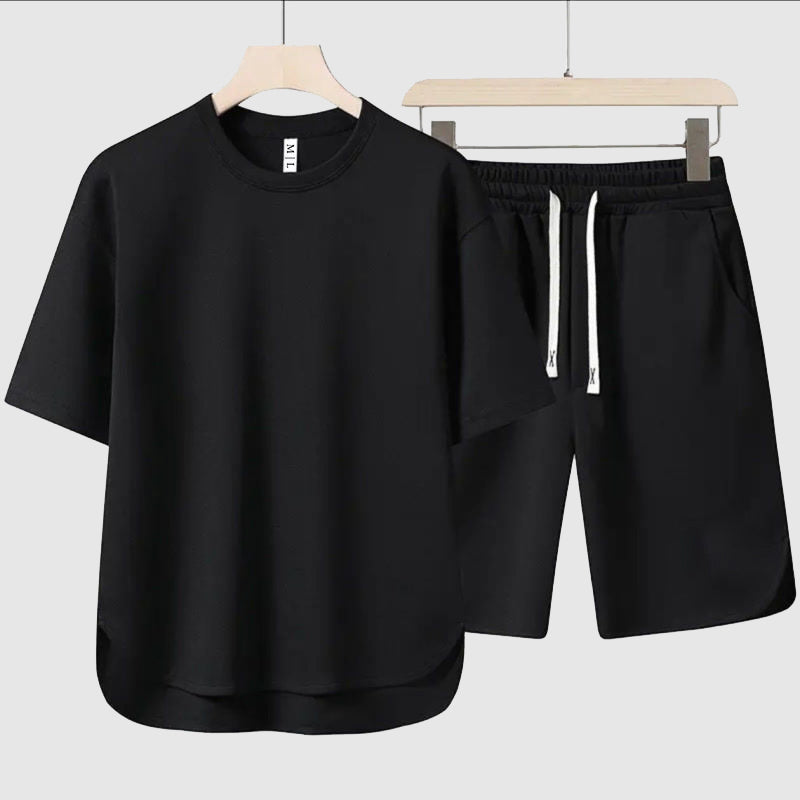The Solaro – Oversized Knit Shirt & Shorts Duo