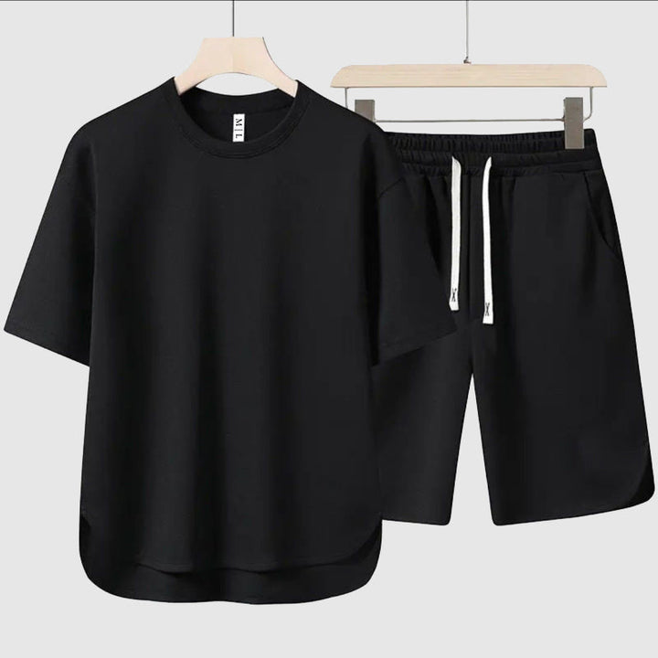 The Solaro – Oversized Knit Shirt & Shorts Duo