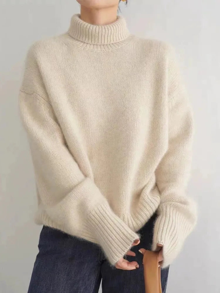 Ladies’ Wool Turtleneck Sweater