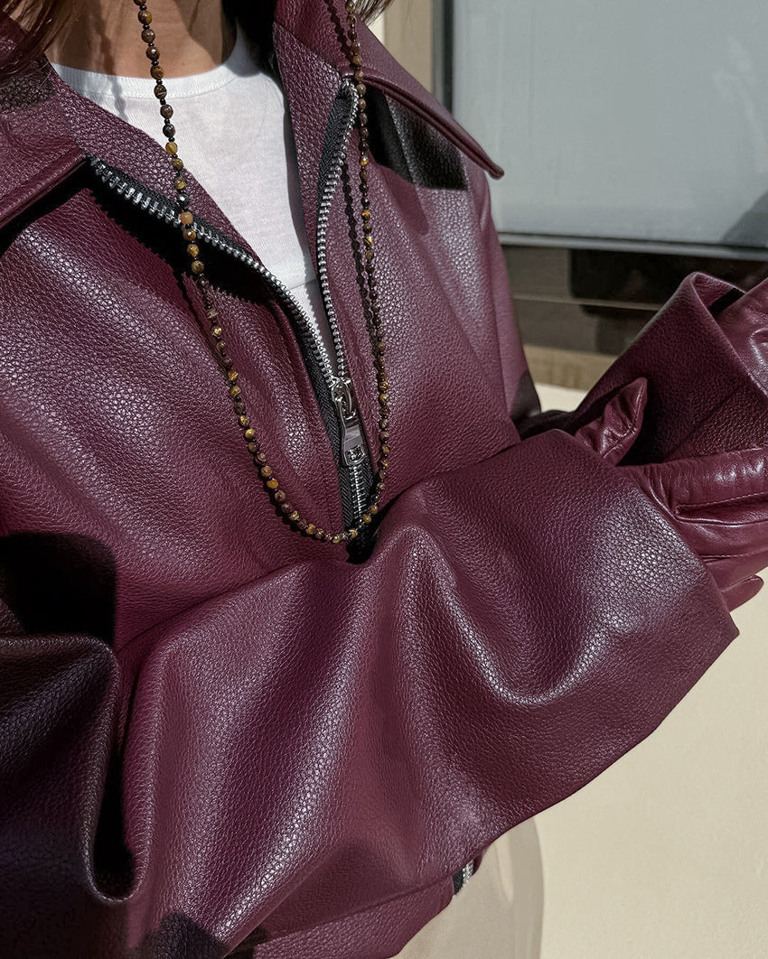 Tara – Elegant Leather Jacket