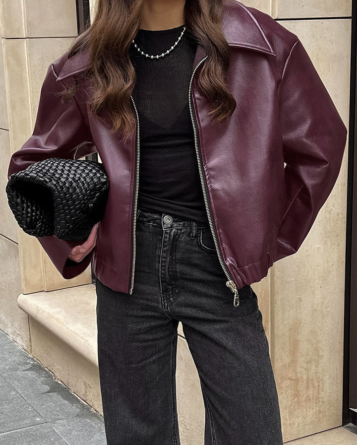 Tara – Elegant Leather Jacket