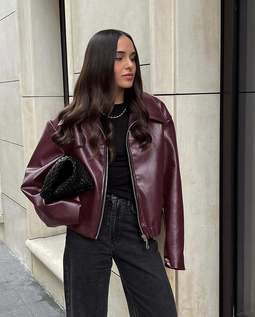 Tara – Elegant Leather Jacket