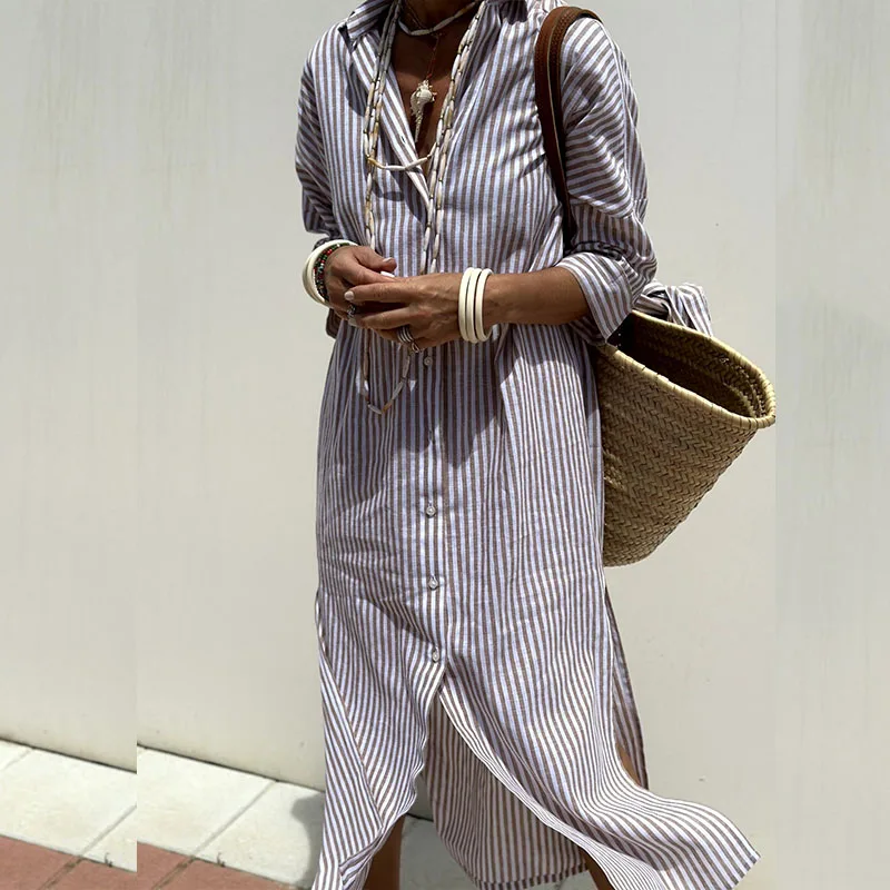 Cathalina – The Striped Shirt Dress