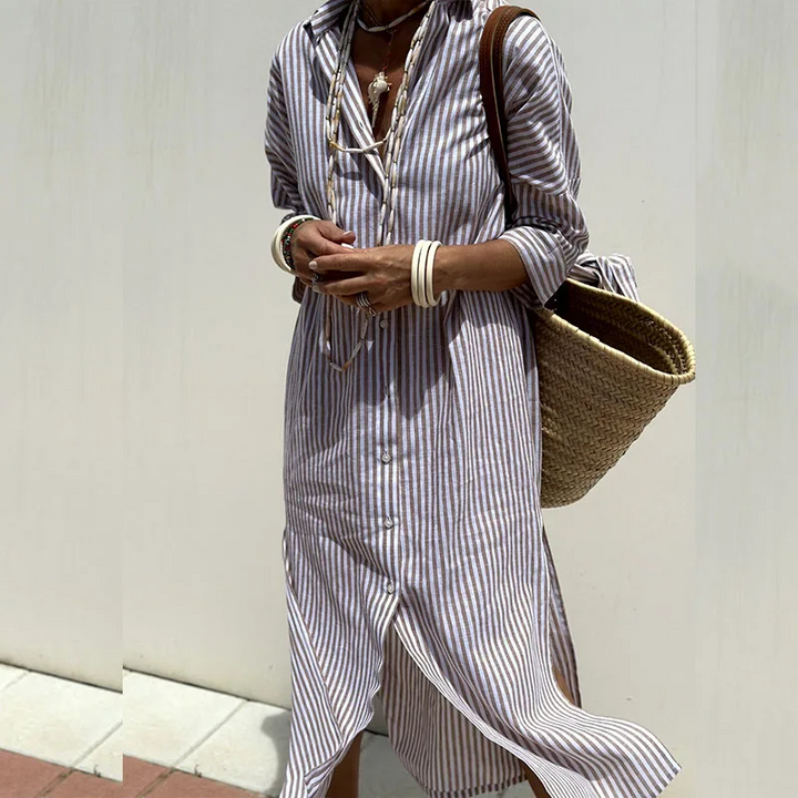 Cathalina – The Striped Shirt Dress