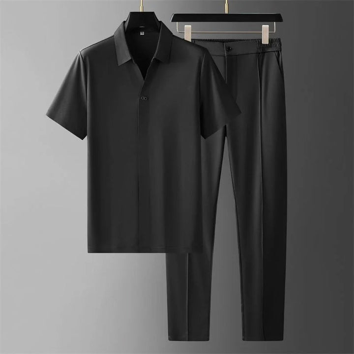 The Wexley – V-Neck Shirt Tailored Trouser Set