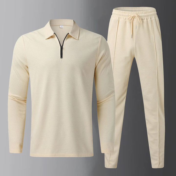 The Ashbourne – Half-Zip Long-Sleeve Shirt & Drawstring Trouser Set