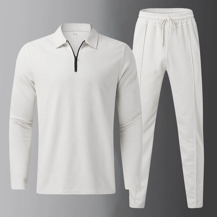 The Ashbourne – Half-Zip Long-Sleeve Shirt & Drawstring Trouser Set