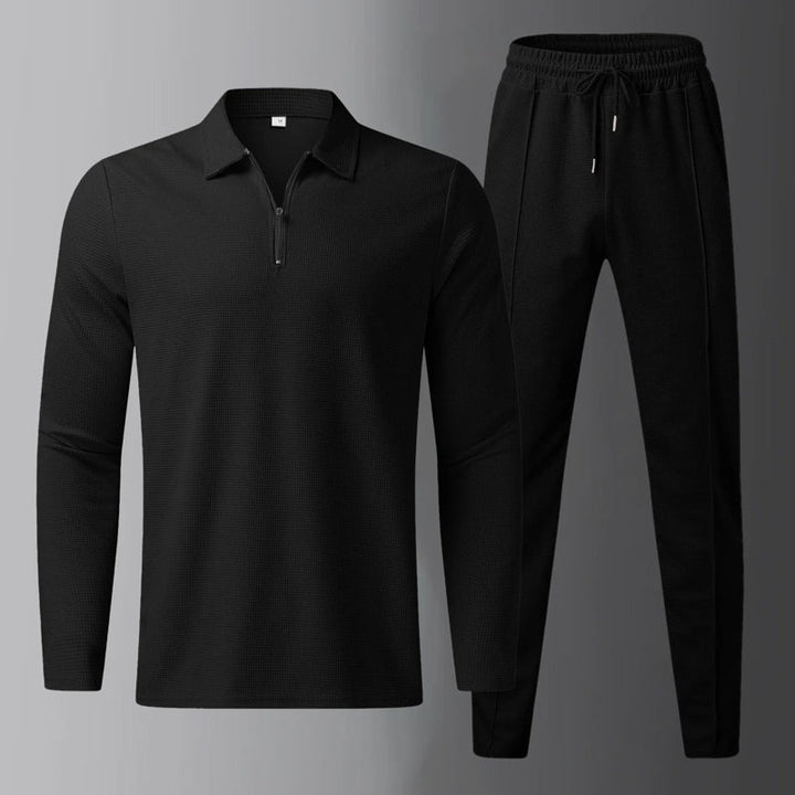 The Ashbourne – Half-Zip Long-Sleeve Shirt & Drawstring Trouser Set