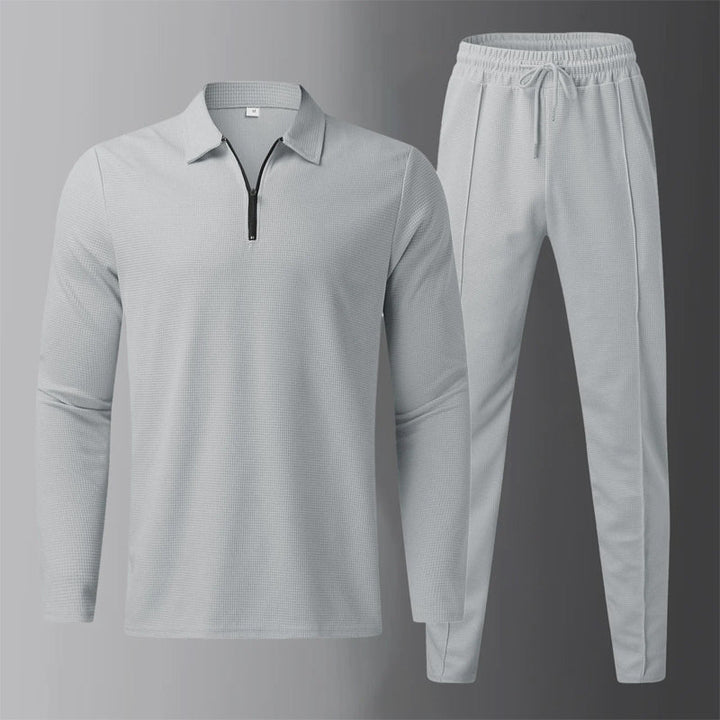 The Ashbourne – Half-Zip Long-Sleeve Shirt & Drawstring Trouser Set