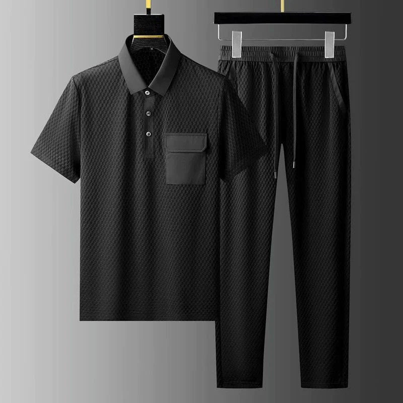 The Willowmoor – Refined Long-Sleeve Polo & Jogger Set
