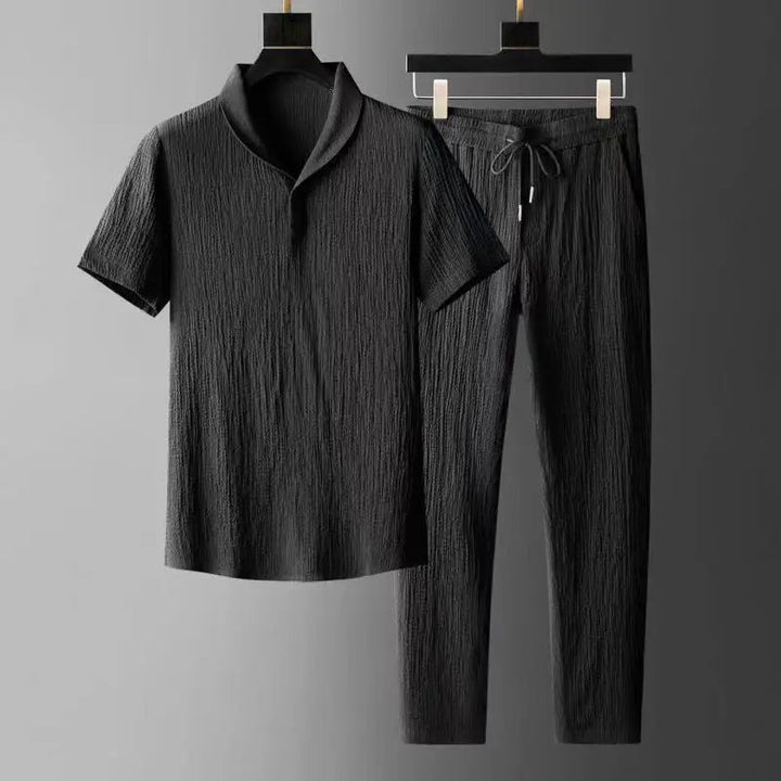 The Bellmere – V-Neck Shirt & Drawstring Trouser Set