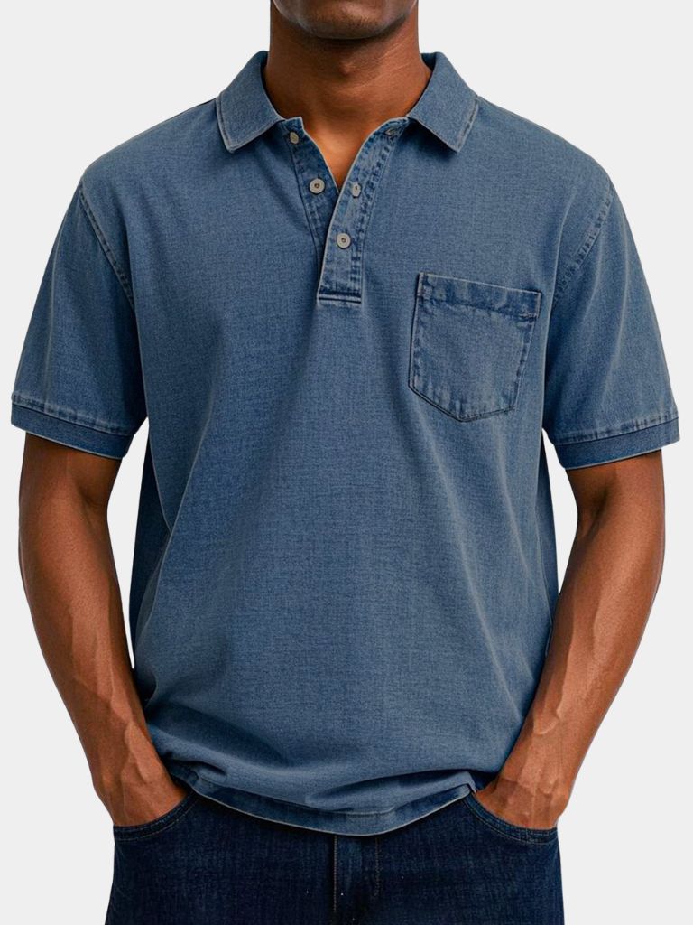 The Langston – Sky-Toned Polo Shirt