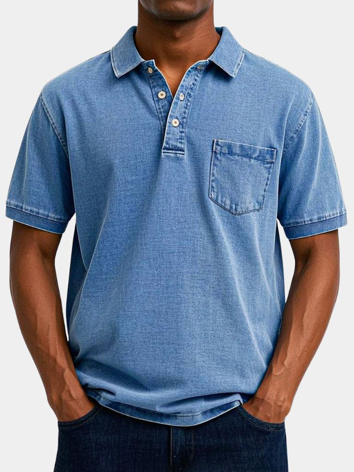 The Langston – Sky-Toned Polo Shirt
