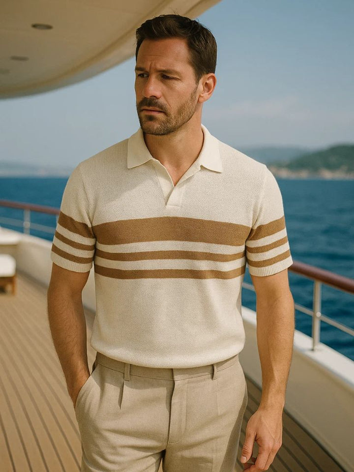 The Henley – Caramel Thread Polo