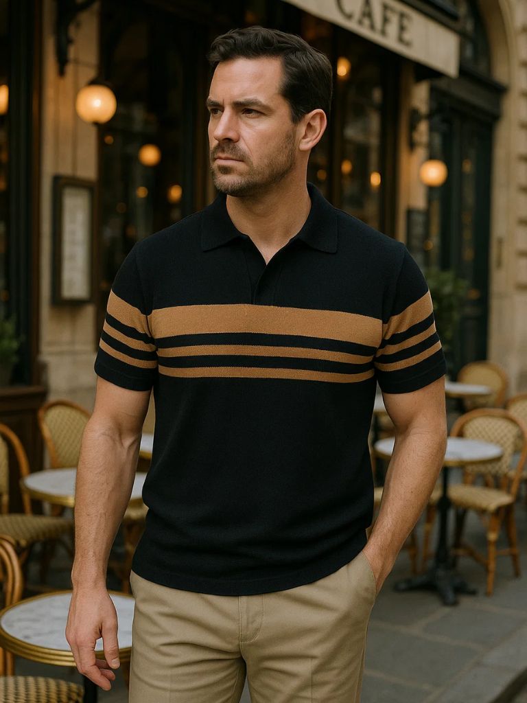 The Henley – Caramel Thread Polo