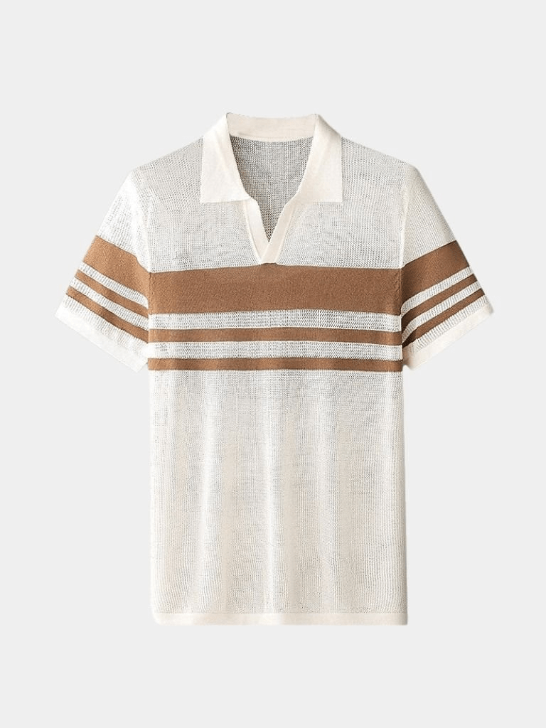 The Henley – Caramel Thread Polo