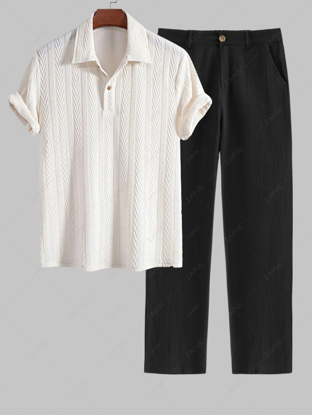 The Paul Jaden – Jacquard Polo & Relaxed Fit Linen Trouser
