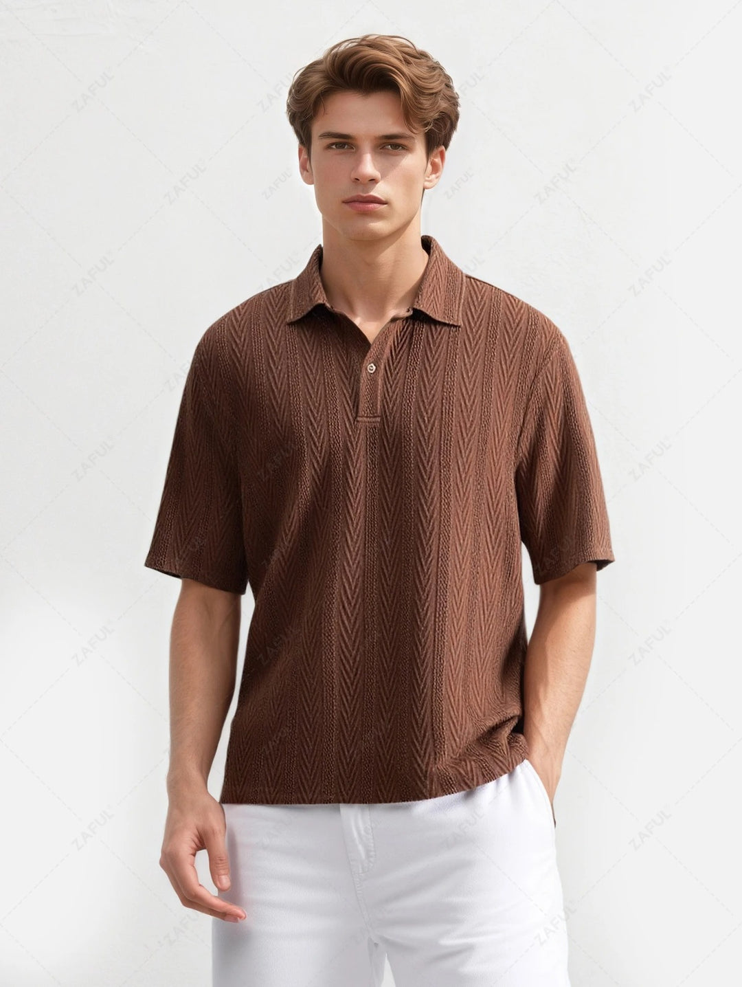 The Paul Jaden – Jacquard Polo & Relaxed Fit Linen Trouser