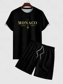 The Sutton Marlowe – Monaco Yacht Club Tee & Drawstring Shorts in White