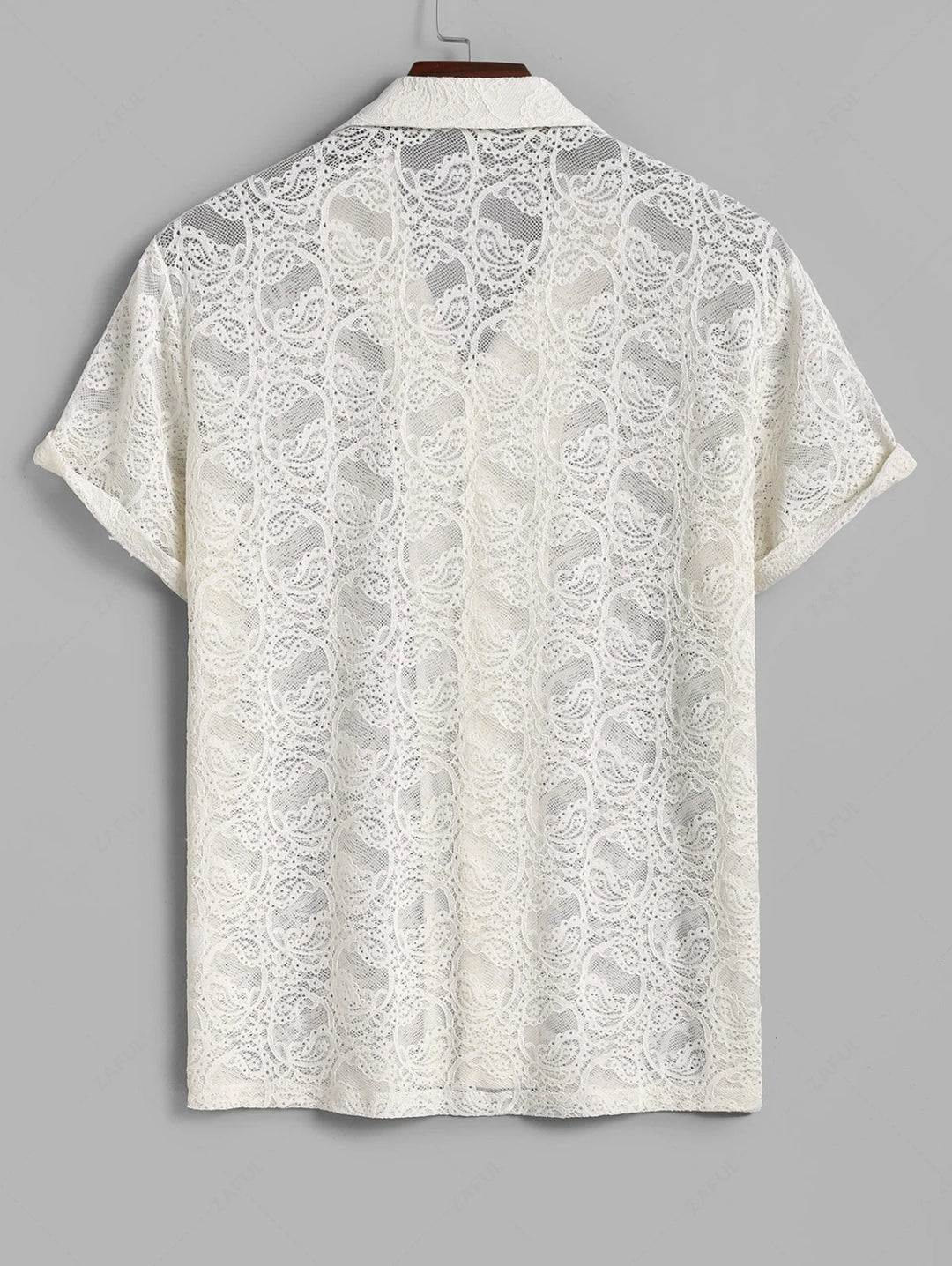 The Silvano Hart – Lace Jacquard Shirt & Linen Drawstring Trousers in Black