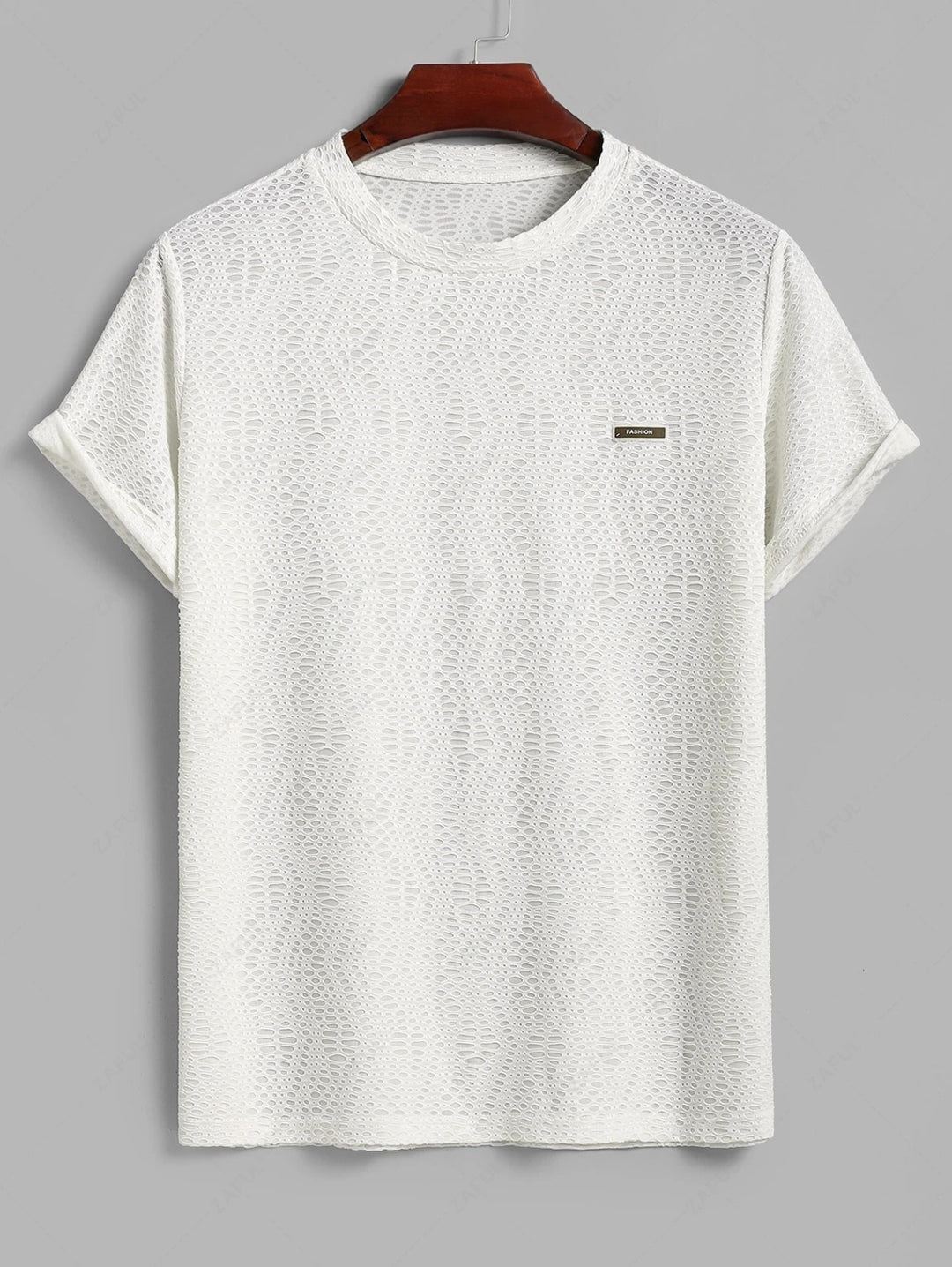 The Alden Rowe – Textured Patch Tee & Drawstring Shorts Set