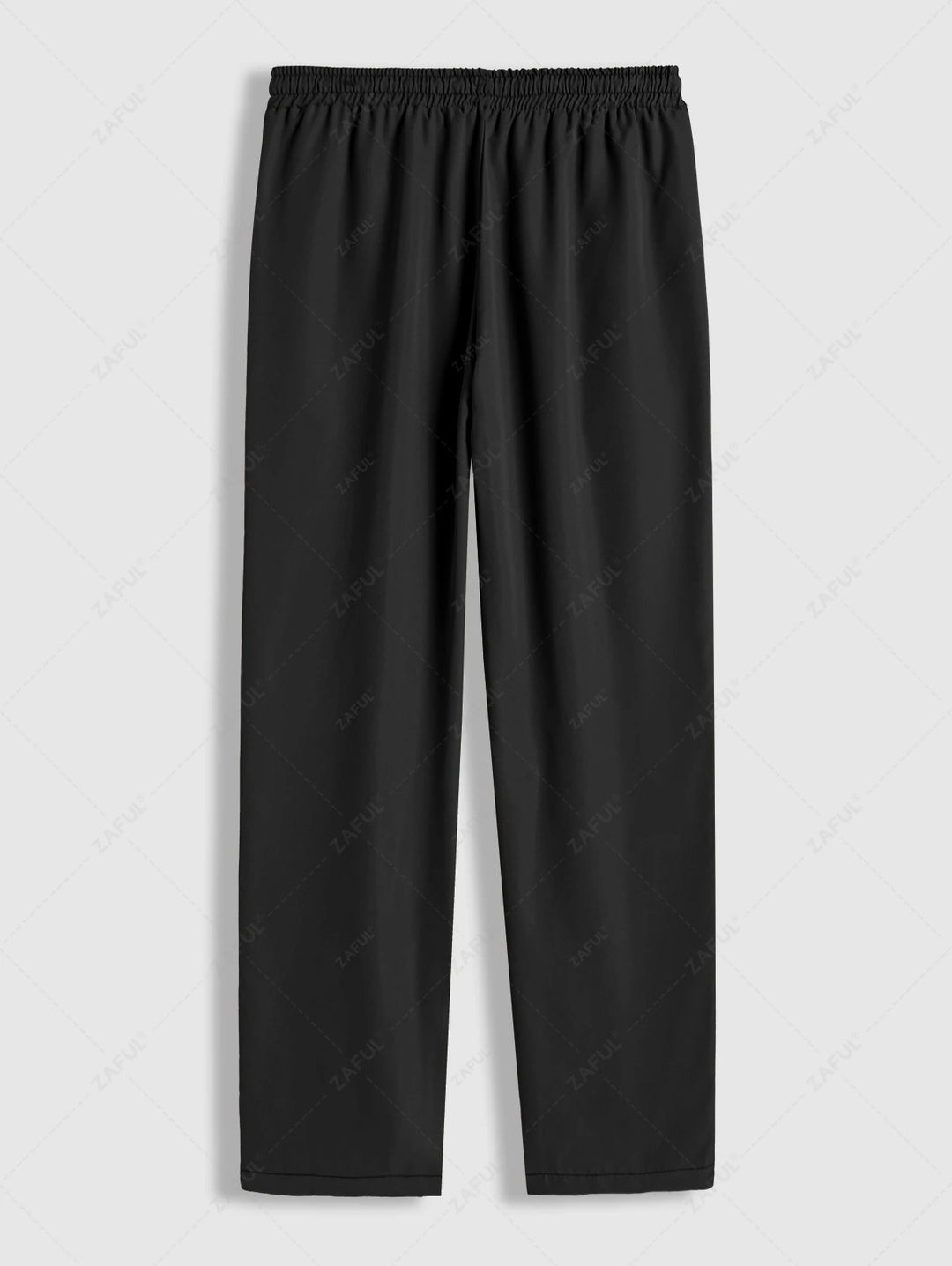 The Dorian Vale – Jacquard Camp Collar Shirt & Drawstring Trousers in Black
