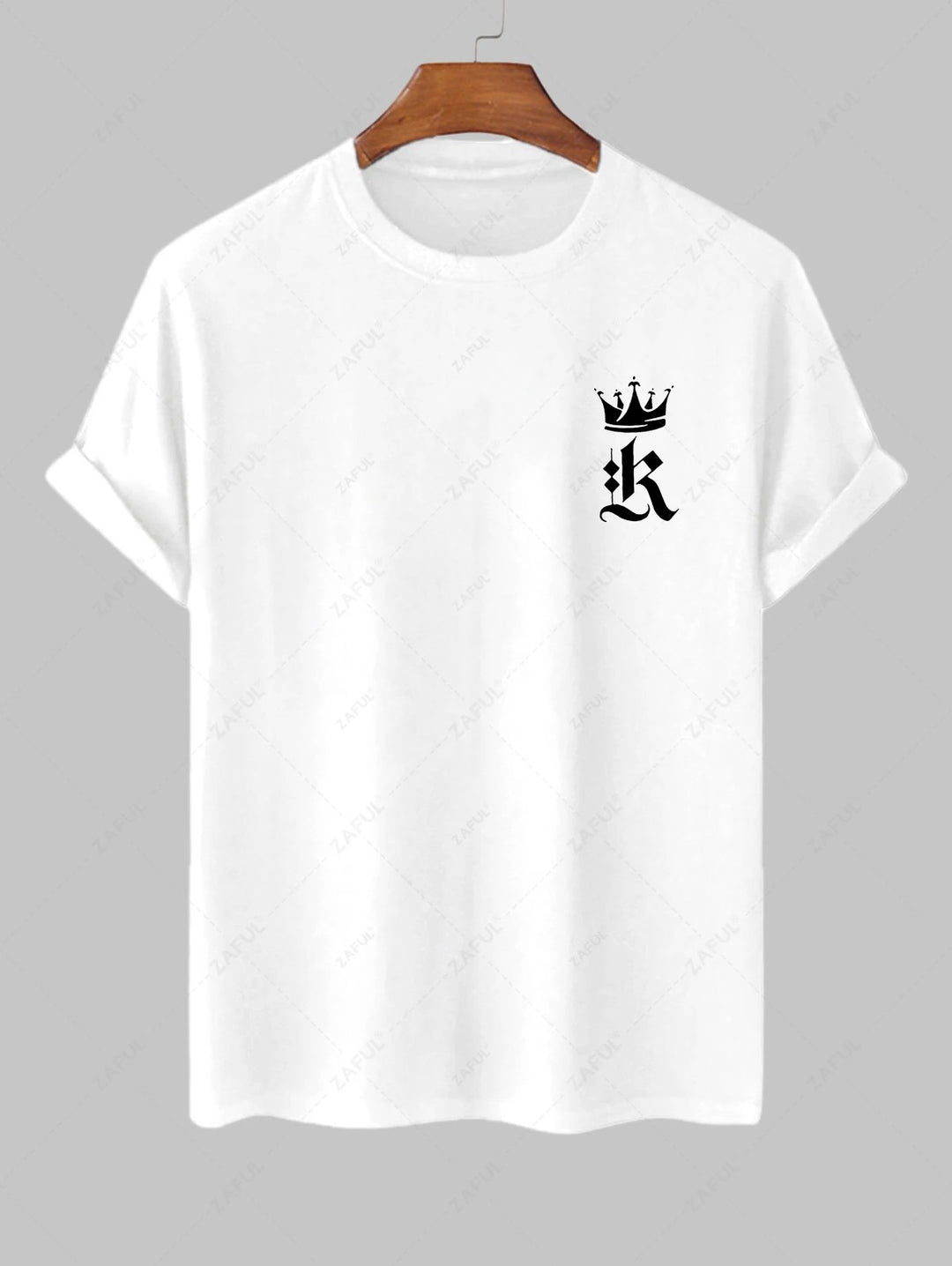 The Grayson Cole – Crown K Graphic Tee & Casual Shorts in White