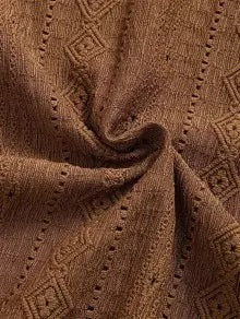 The Everett Cain – Openwork Polo Shirt & Linen Blend Trousers in Coffee